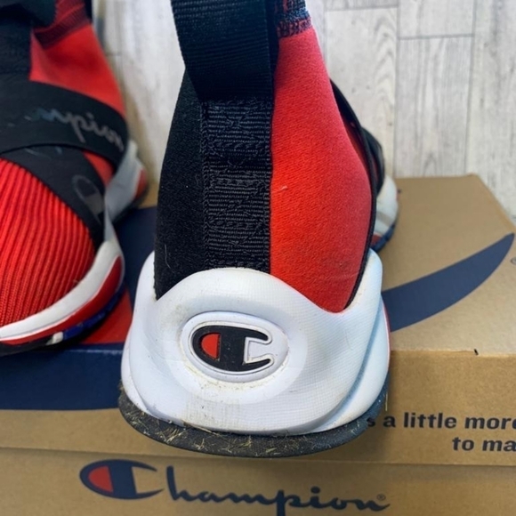 Champion Mens Black and red High Top soft shoes Size 9.5 - Picture 3 of 6